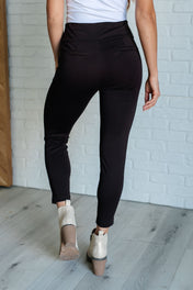 Magic Ankle Crop Skinny Pants in Chocolate