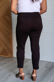 Magic Ankle Crop Skinny Pants in Chocolate