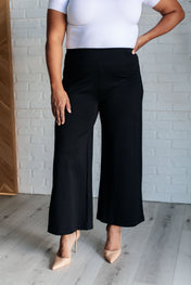 Magic Wide Leg Crop Pants in Black