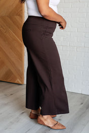 Magic Wide Leg Crop Pants in Chocolate