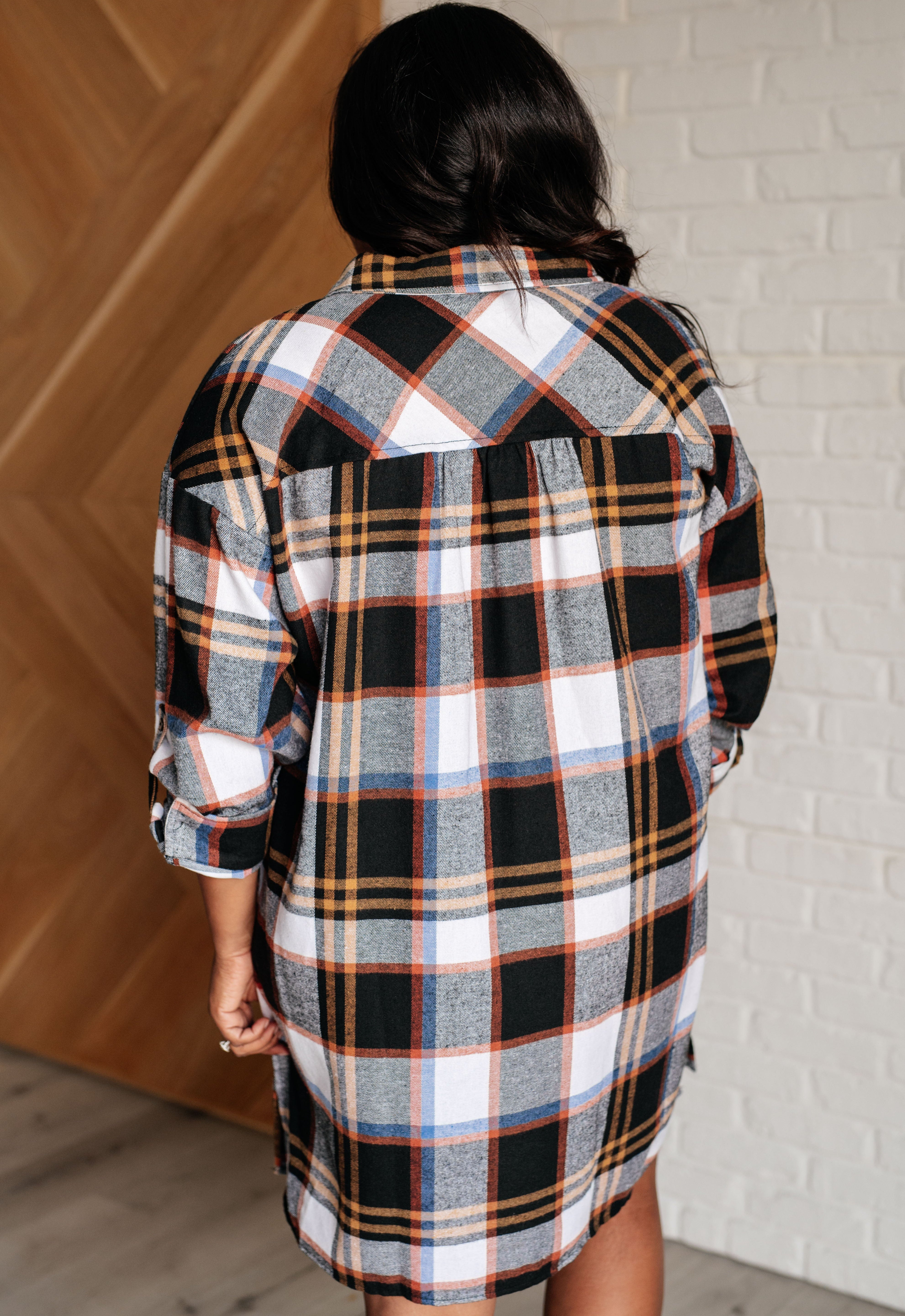 Make it Right Plaid Shirt Dress