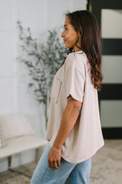 Not That complicated Textured Boxy Tee in Ash Mocha