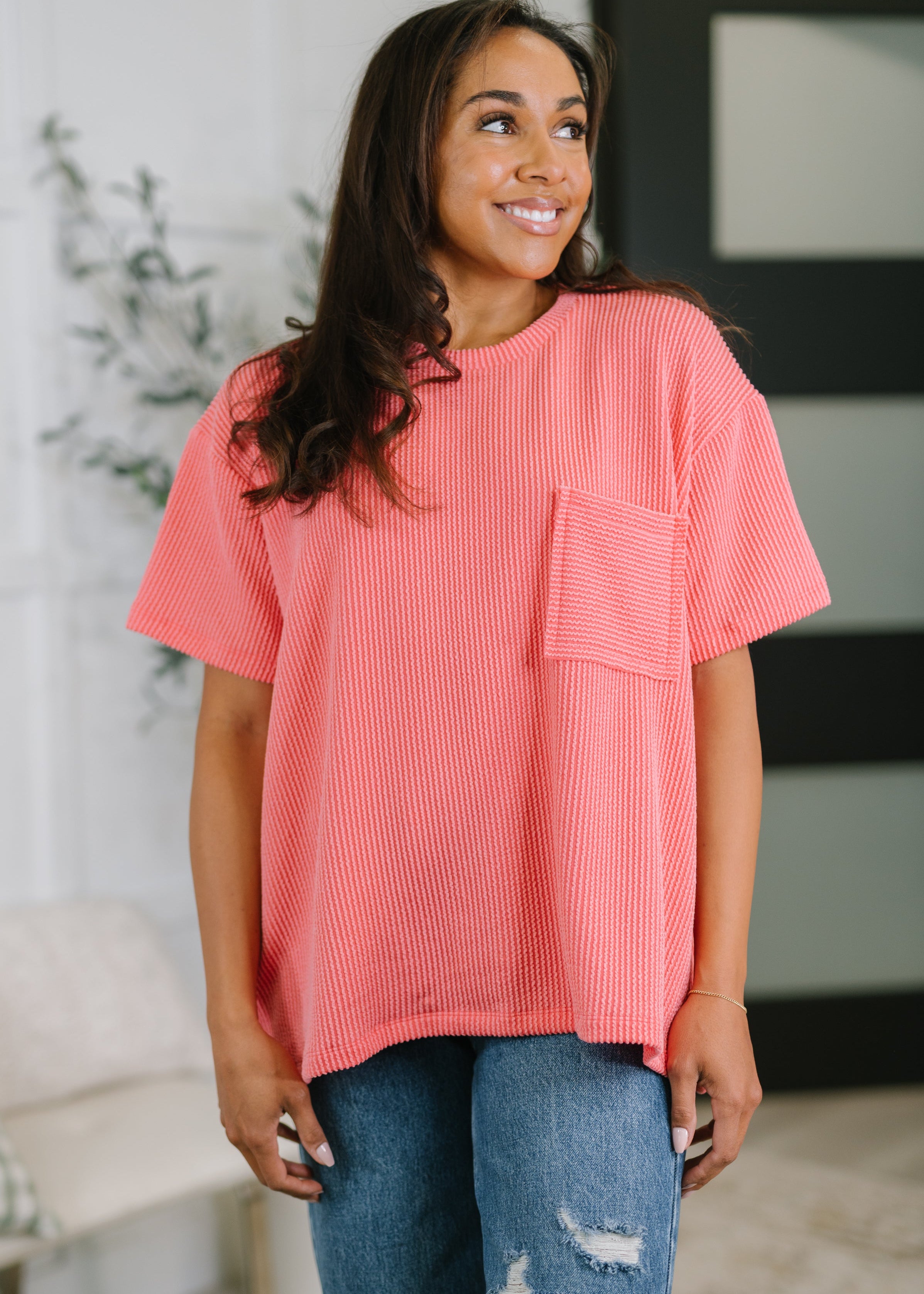 NotThatComplicatedTexturedBoxyTeeinSalmon-4.jpg