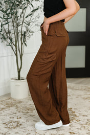 Off Duty Straight Leg Cargo Pants in  Brown