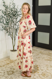 Petals & Postcards Balloon Sleeve Dress