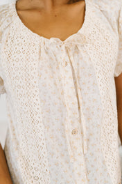 Picnic Petal Lace Detail Top