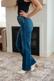 Pippa High Rise Button Fly Straight Jeans