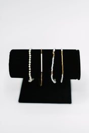 Poised & Polished Bracelet Set in White and Gold