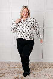 Quick Follow Up Floral Tile Blouse