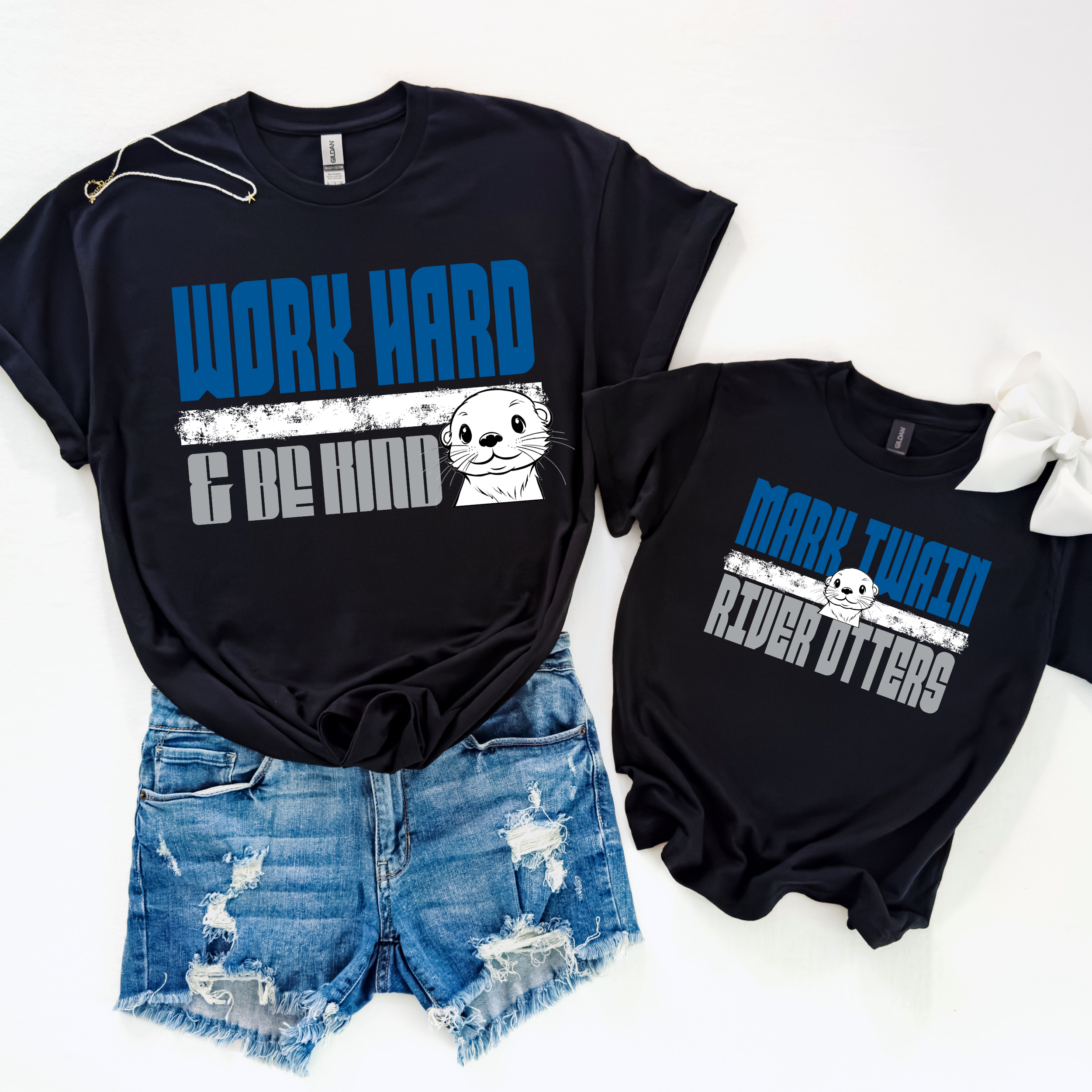 River Otters Bold Block Stack Tee/Crewneck