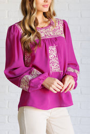 Rodeo Queen Embroidered Blouse