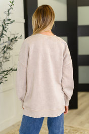 Safe and Secure Mineral Wash Pullover in Ash Mocha