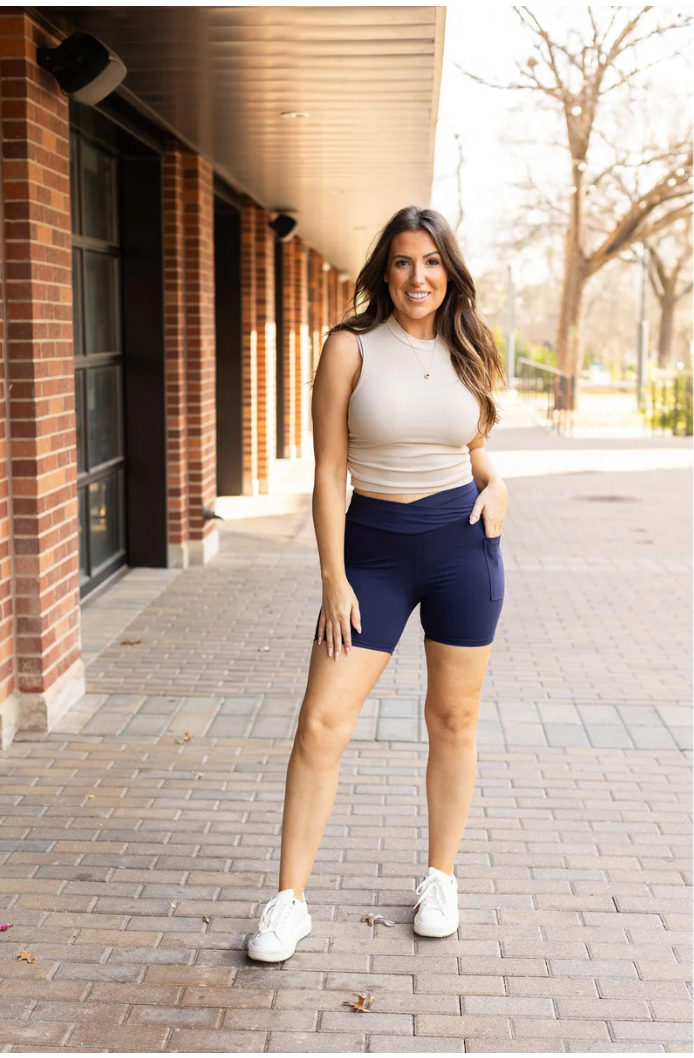 The Caleigh - Crossover Biker 5" Shorts
