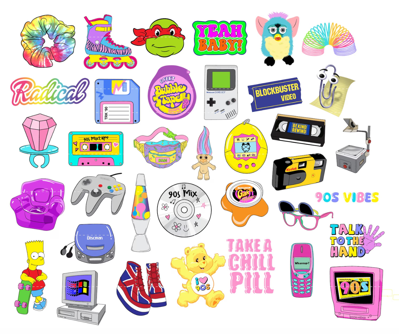 Build Your Own 90s Nostalgia Coquette Collage Graphic