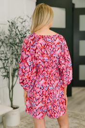 Seems Okay Abstract Print Romper