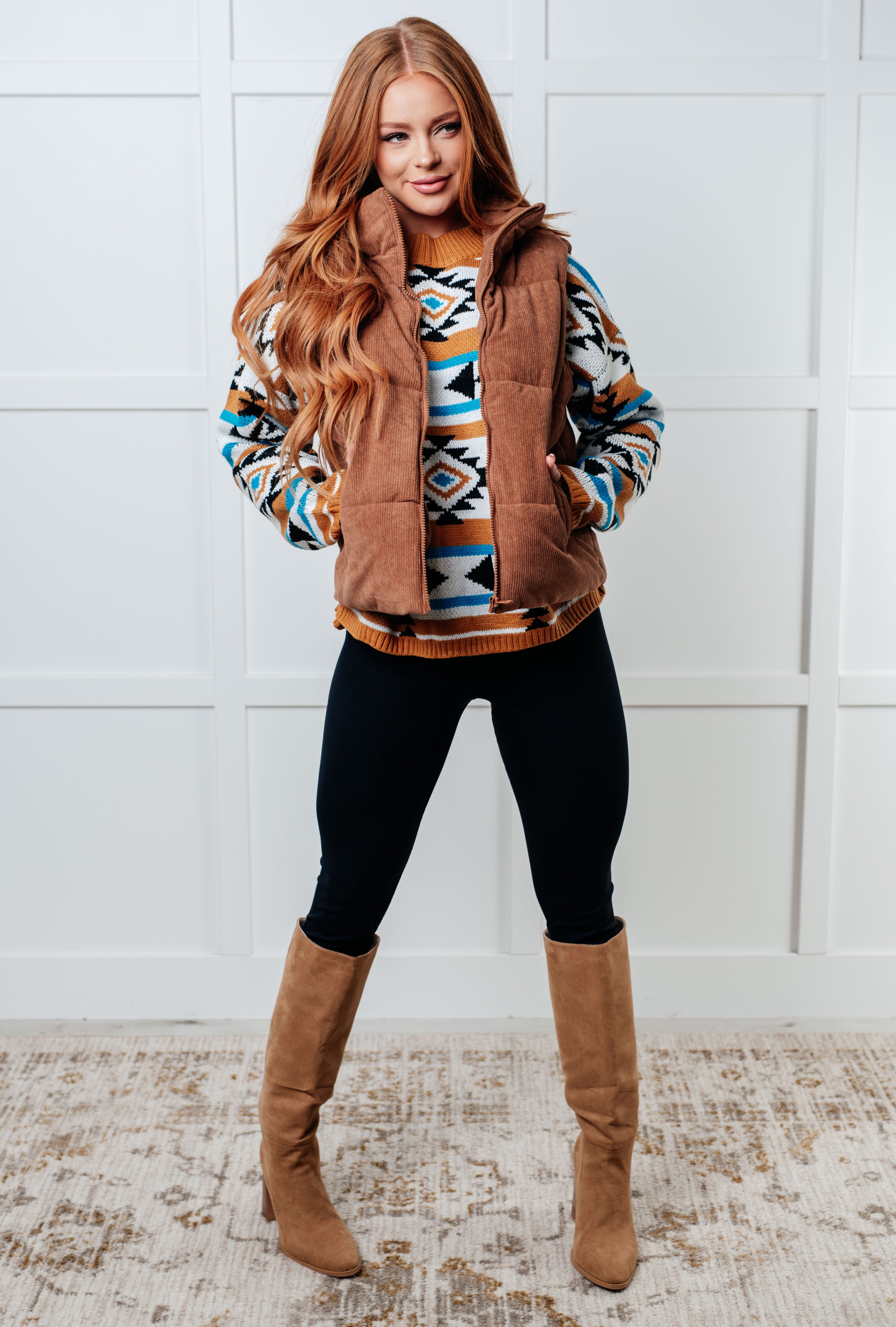 Set Me Up Corduroy Puffer Vest