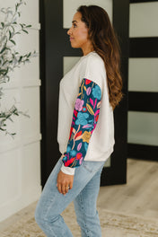 Sing a Melody Floral Sleeve Top
