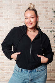 Sky of Only Clouds Zip Up in Black