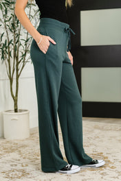 Slow Mornings High Waisted Sweats in Jungle Green