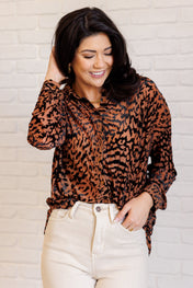 So Fierce Animal Print Blouse