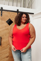 Stay Easy Tank In Cherry
