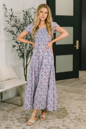 Sugar Talking Tiered Dress in Floral Print