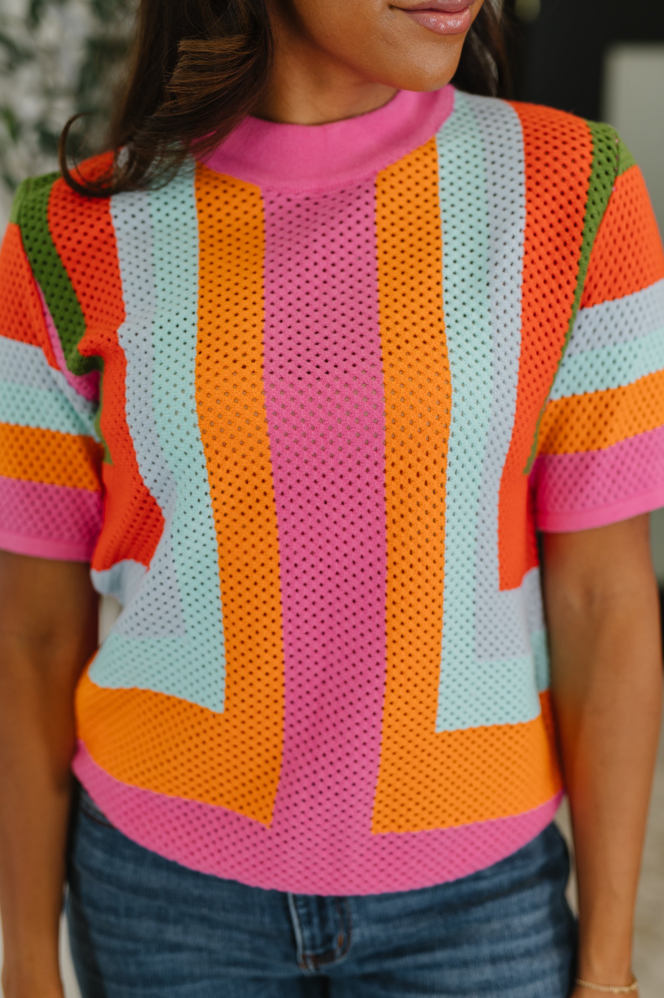 Sunset Stitch Knit Top