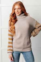 Super Seasonal Patchwork Waffle Knit Sweater