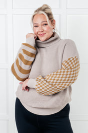 Super Seasonal Patchwork Waffle Knit Sweater