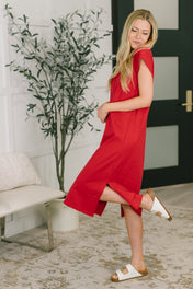 Sweet Like That Casual Dress in Ruby