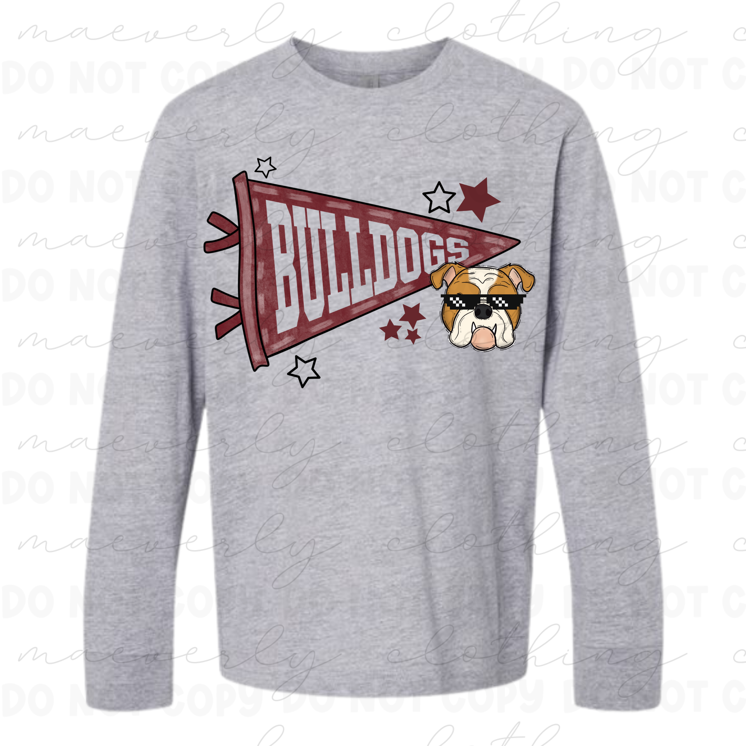 Stow Bulldogs - Cool Dog Pennant Tee/Crewneck