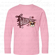 Stow Bulldogs - Cute Dog Pennant Tee/Crewneck