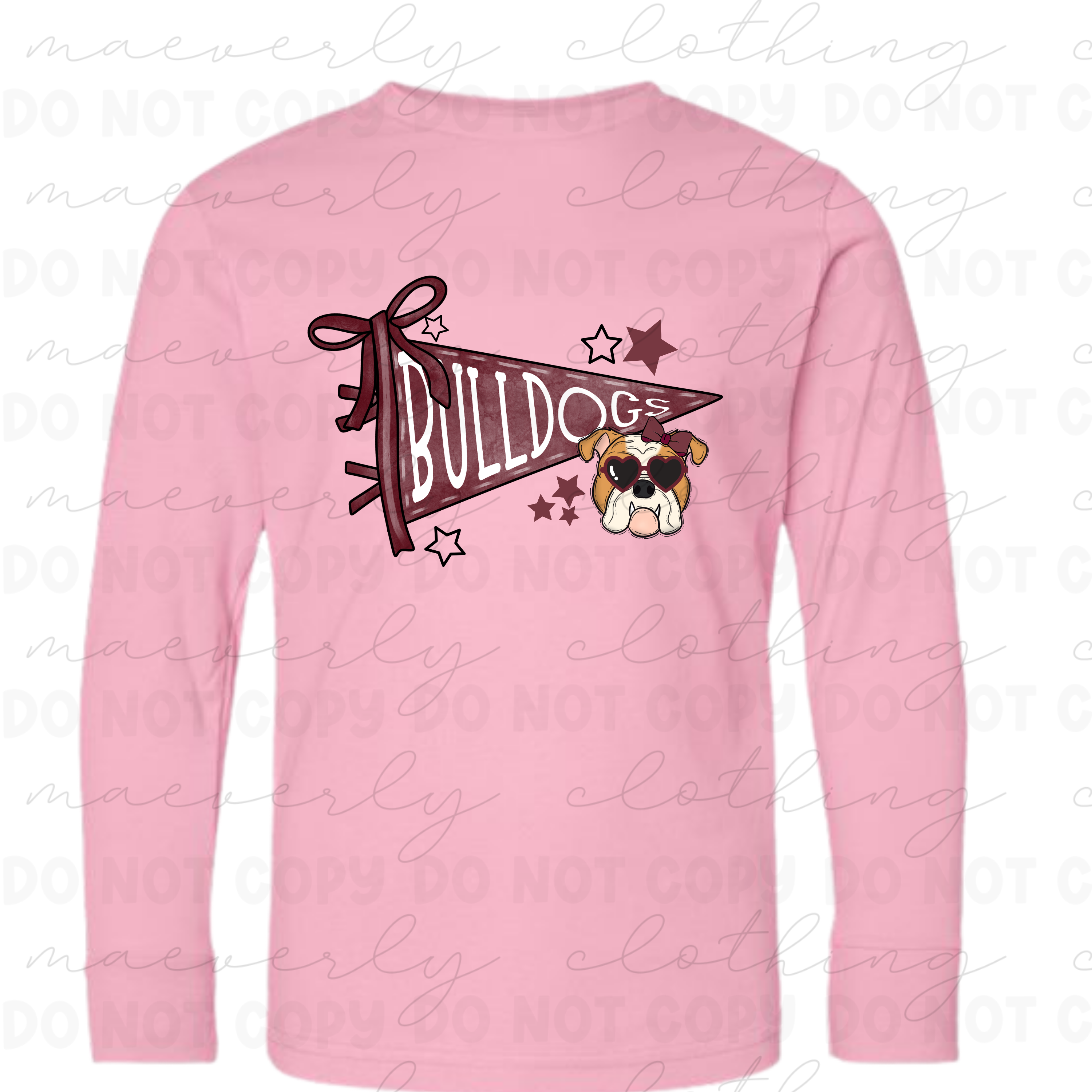 Stow Bulldogs - Cute Dog Pennant Tee/Crewneck