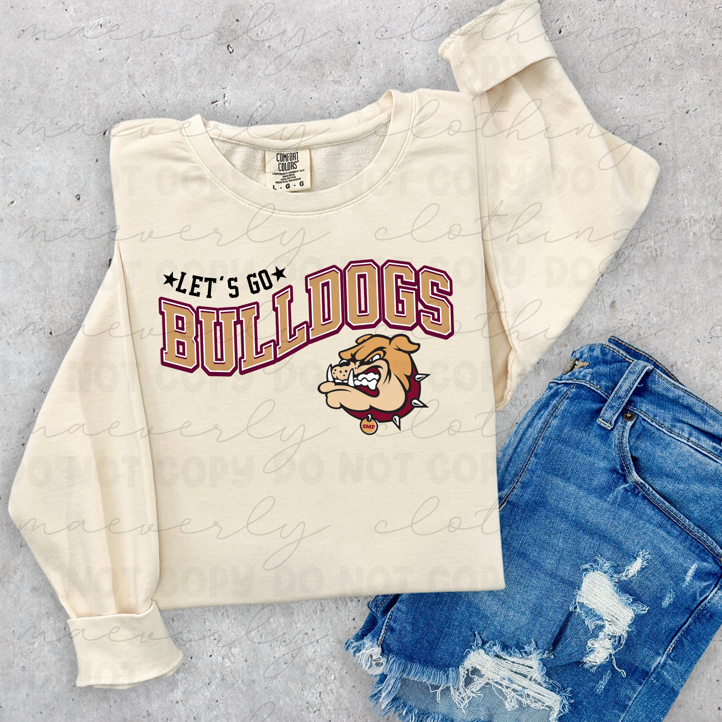 Wavy Bulldog Short/Long Sleeve Tee