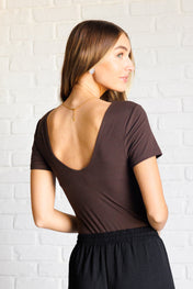 They're Not Like Us Square Neck Bodysuit in Espresso