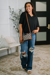 Together We're Unlimited Basic V-Neck Tee in Black