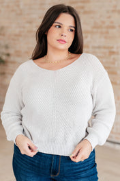 Told You So Ribbed Knit V Neck Sweater