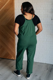 Totally Me Spaghetti Strap Jumpsuit in Dark Green