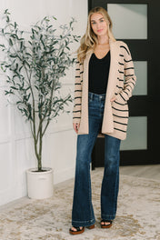 Under Wraps Striped Cardigan