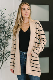 Under Wraps Striped Cardigan