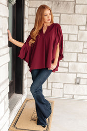 Universal Philosophy Blouse in Wine