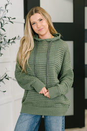 What a Catch Open Weave Pullover