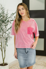 Who's That Girl Crochet Pocket T-Shirt