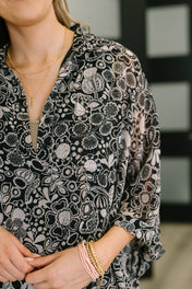 Work All Day Floral Top