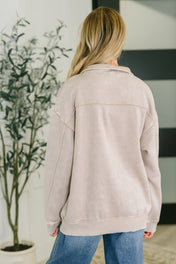 You Should Know Half Zip Pullover in Ash Mocha