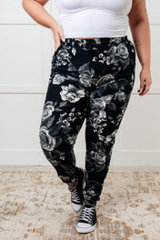 Your New Favorite Joggers in Rose Print