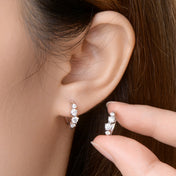 Moissanite Huggie Earrings