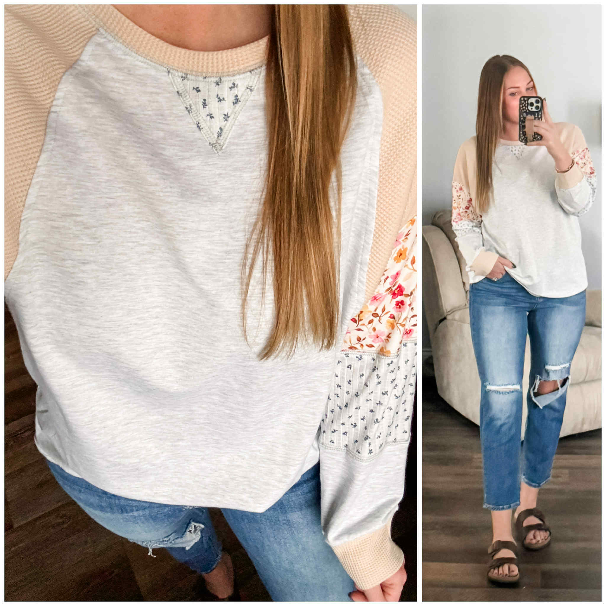 Patchwork Floral Raglan PREORDER