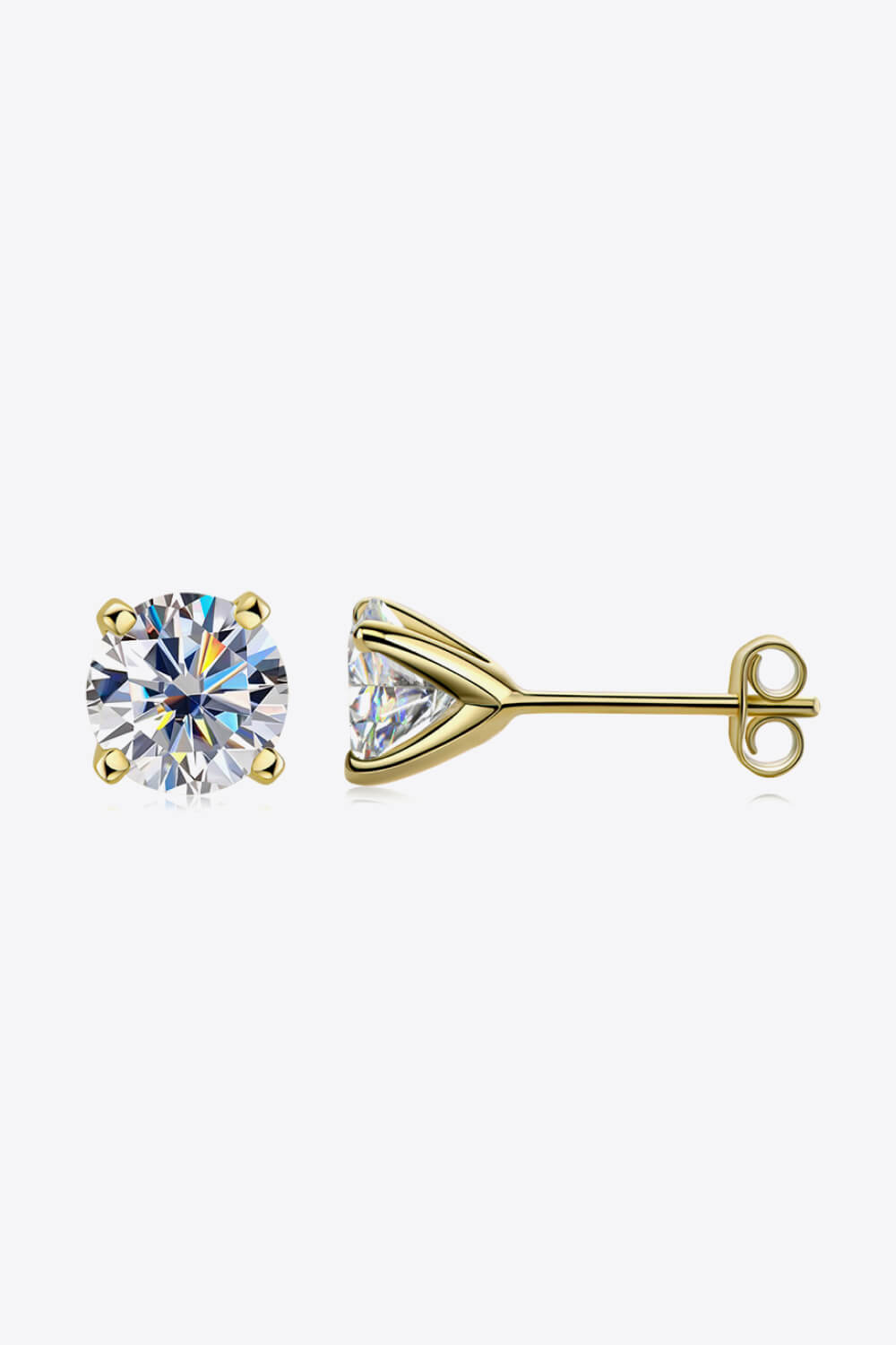 1 Carat Total Moissanite Stud Earrings