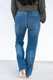 FLASH DEAL : High Waisted Judy Blue Knee Ripped Dad Jeans
